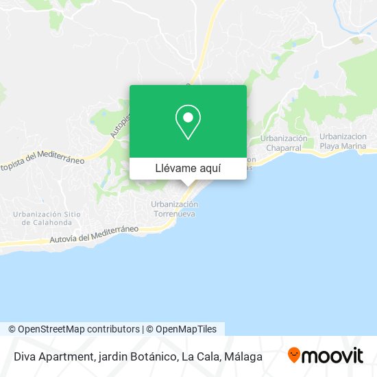 Mapa Diva Apartment, jardin Botánico, La Cala