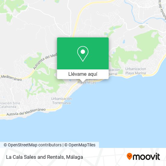 Mapa La Cala Sales and Rentals