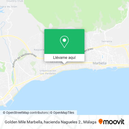 Mapa Golden Mile Marbella, hacienda Nagueles 2.