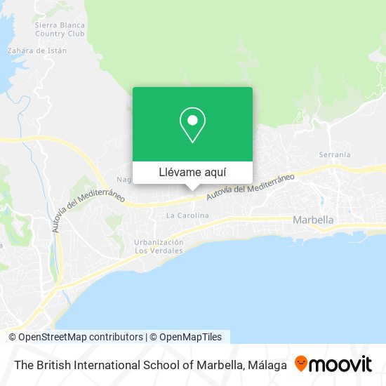 Mapa The British International School of Marbella