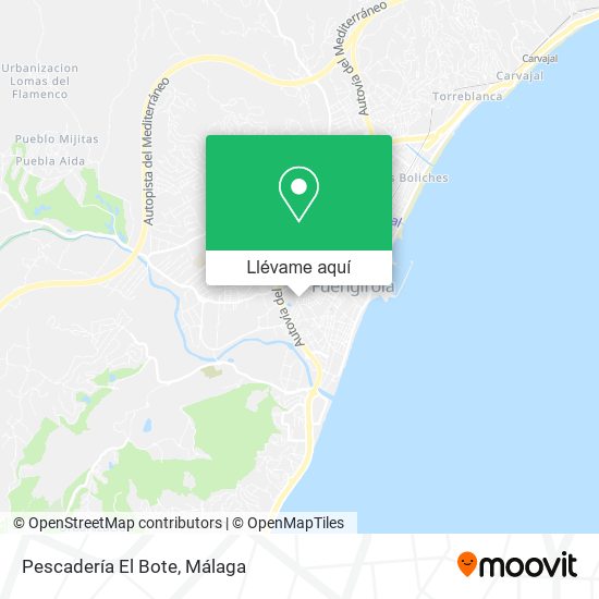 Mapa Pescadería El Bote