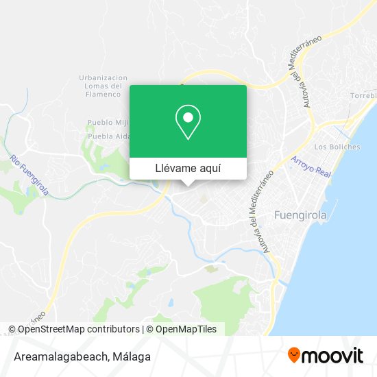 Mapa Areamalagabeach