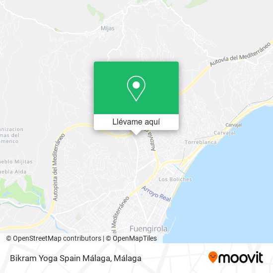 Mapa Bikram Yoga Spain Málaga