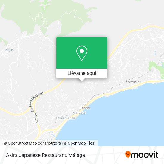 Mapa Akira Japanese Restaurant