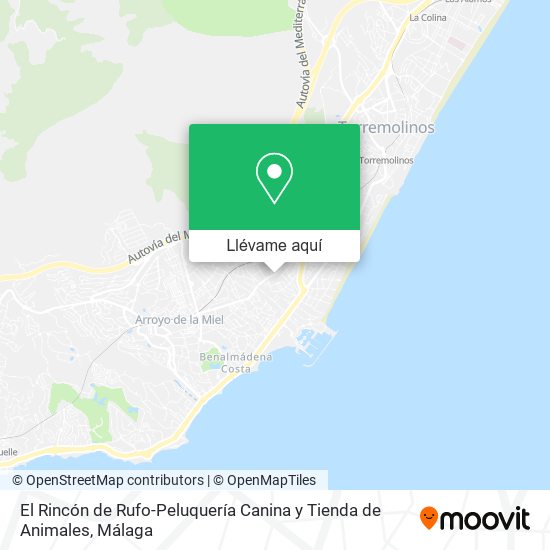 Mapa El Rincón de Rufo-Peluquería Canina y Tienda de Animales