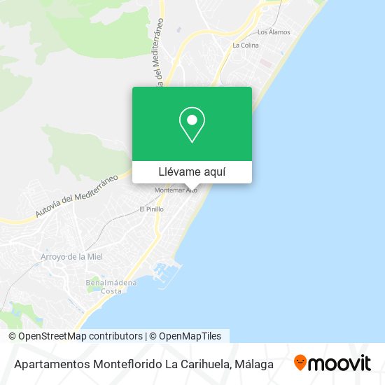 Mapa Apartamentos Monteflorido La Carihuela