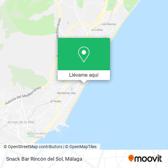 Mapa Snack Bar Rincón del Sol