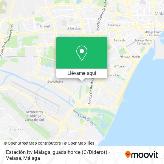 Mapa Estación Itv Málaga, guadalhorce (C / Diderot) - Veiasa