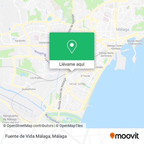Mapa Fuente de Vida Málaga