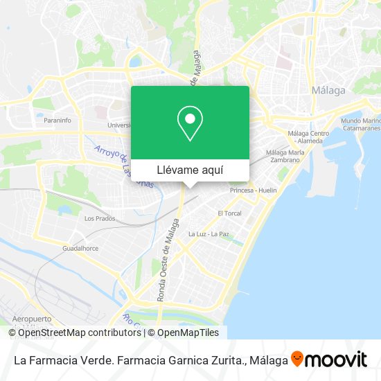 Mapa La Farmacia Verde. Farmacia Garnica Zurita.