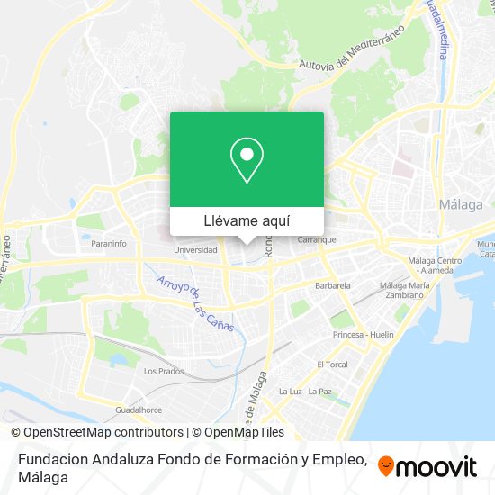 Mapa Fundacion Andaluza Fondo de Formación y Empleo