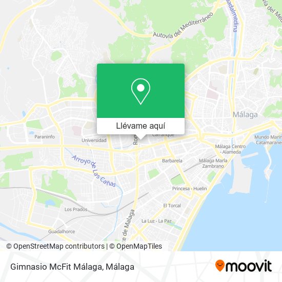 Mapa Gimnasio McFit Málaga