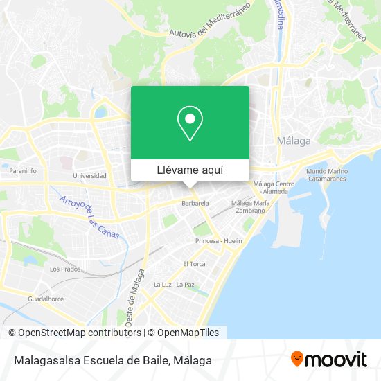 Mapa Malagasalsa Escuela de Baile