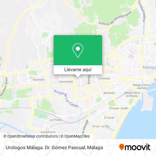 Mapa Urologos Málaga. Dr. Gómez Pascual