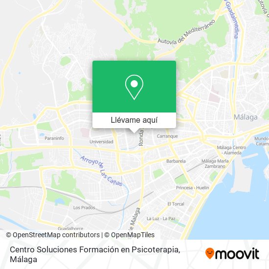 Mapa Centro Soluciones Formación en Psicoterapia