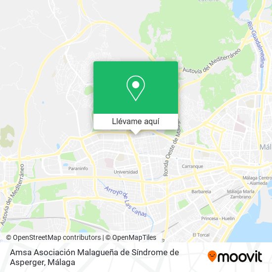 Mapa Amsa Asociación Malagueña de Síndrome de Asperger