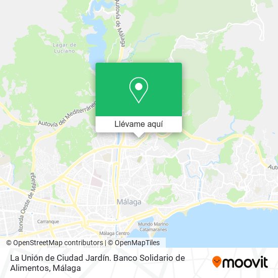 Mapa La Unión de Ciudad Jardín. Banco Solidario de Alimentos