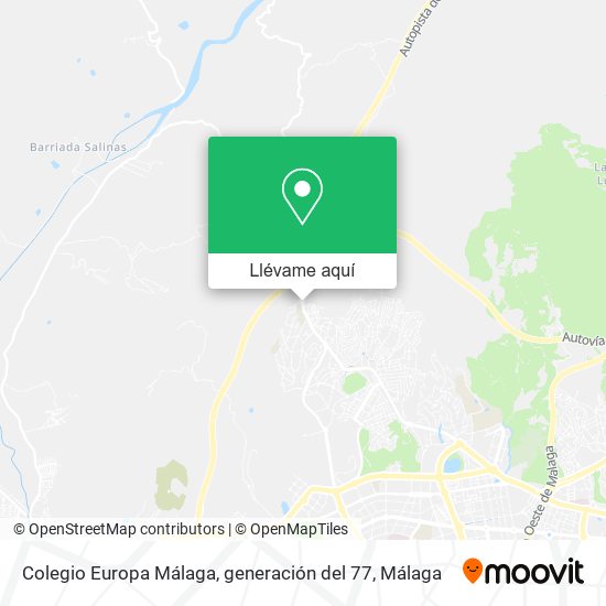 Mapa Colegio Europa Málaga, generación del 77