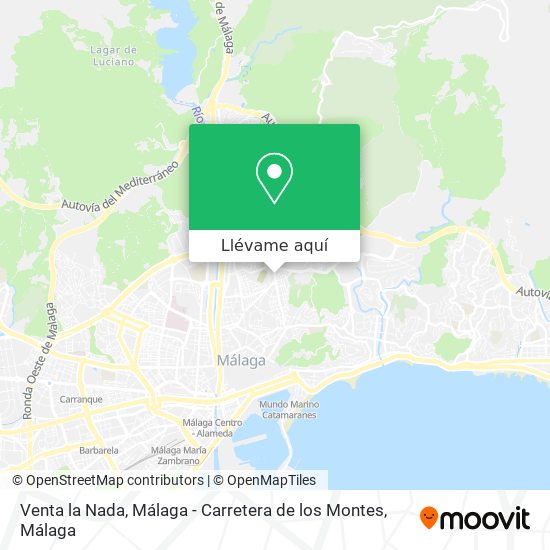 Mapa Venta la Nada, Málaga - Carretera de los Montes