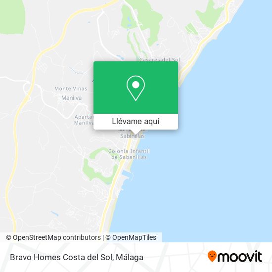 Mapa Bravo Homes Costa del Sol