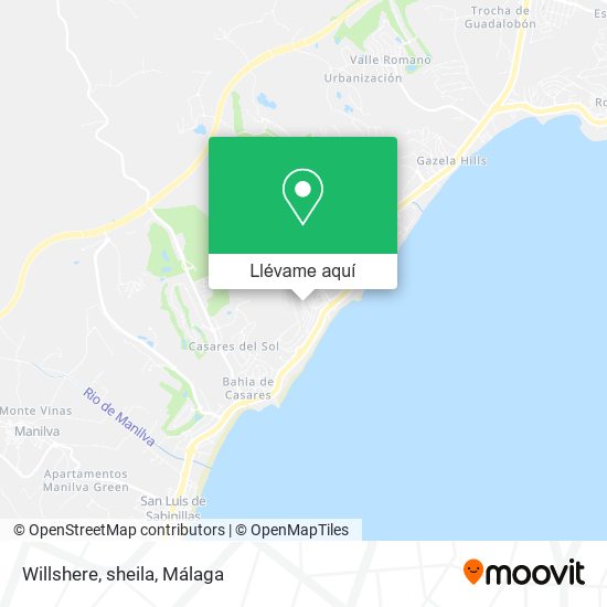 Mapa Willshere, sheila