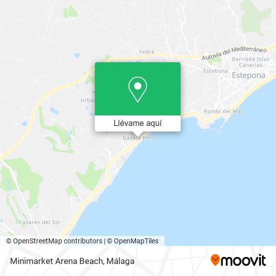Mapa Minimarket Arena Beach