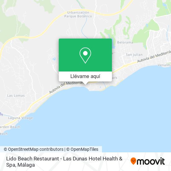 Mapa Lido Beach Restaurant - Las Dunas Hotel Health & Spa