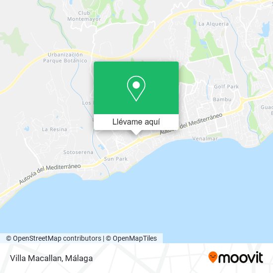 Mapa Villa Macallan