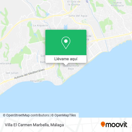Mapa Villa El Carmen Marbella