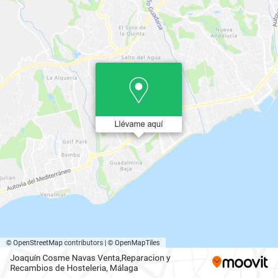 Mapa Joaquín Cosme Navas Venta,Reparacion y Recambios de Hosteleria