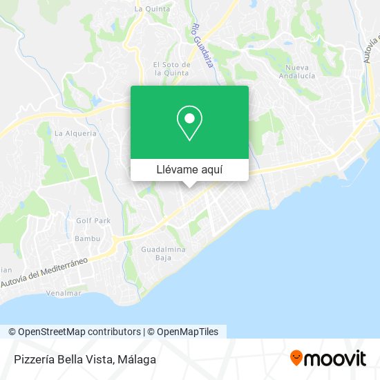 Mapa Pizzería Bella Vista
