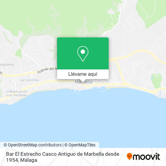 Mapa Bar El Estrecho Casco Antiguo de Marbella desde 1954