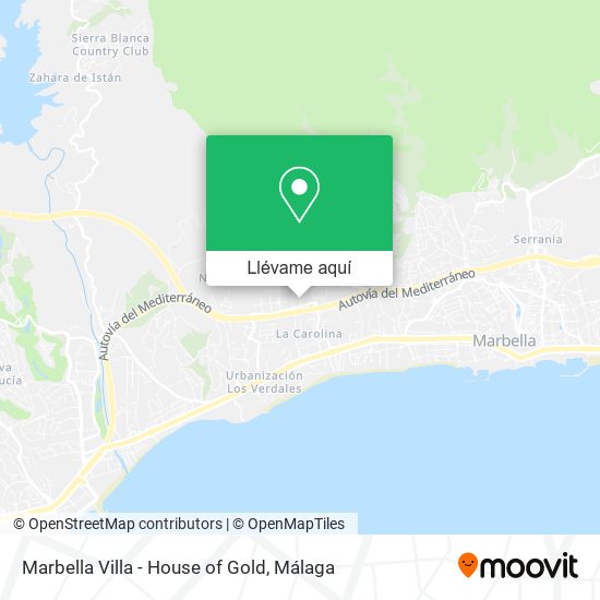 Mapa Marbella Villa - House of Gold