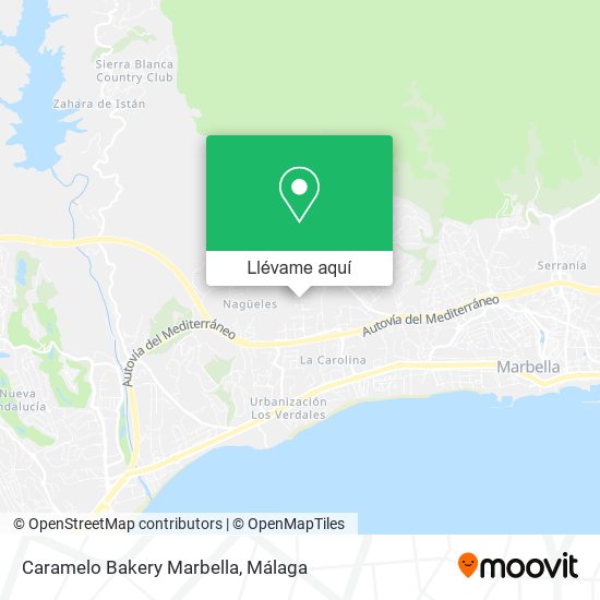 Mapa Caramelo Bakery Marbella
