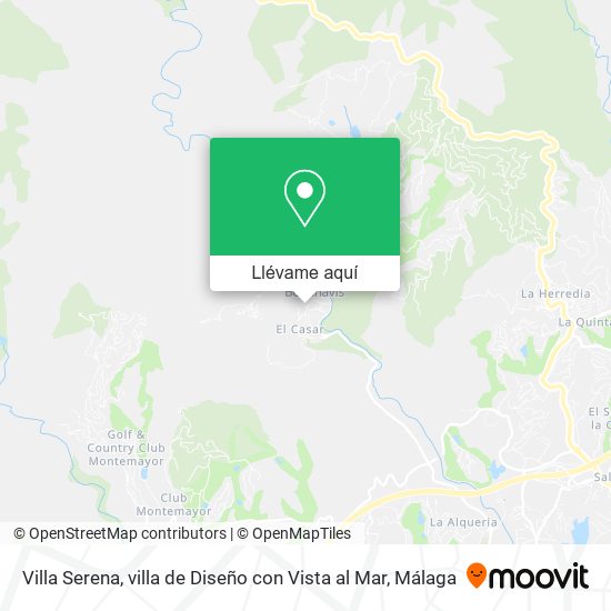 Mapa Villa Serena, villa de Diseño con Vista al Mar