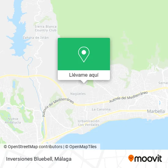 Mapa Inversiones Bluebell