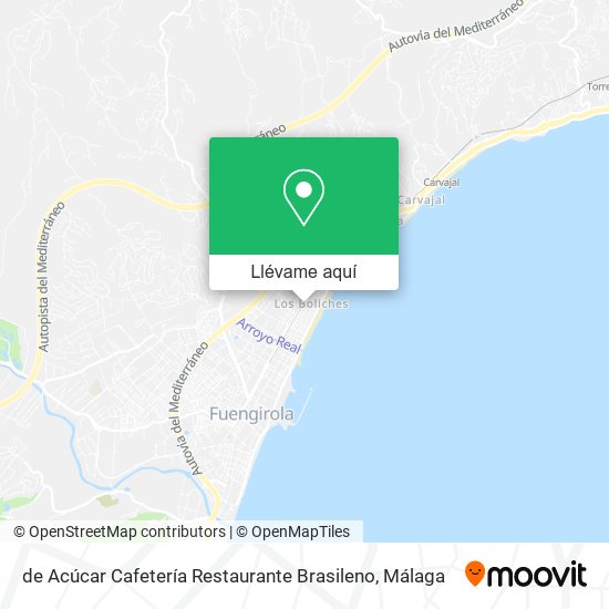 Mapa de Acúcar Cafetería Restaurante Brasileno