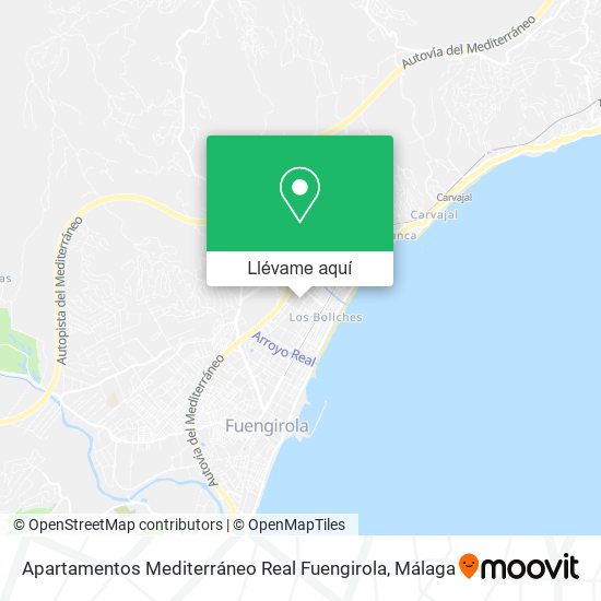 Mapa Apartamentos Mediterráneo Real Fuengirola