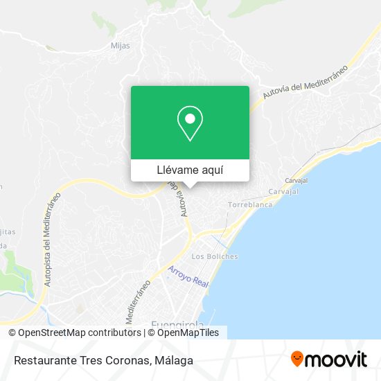 Mapa Restaurante Tres Coronas