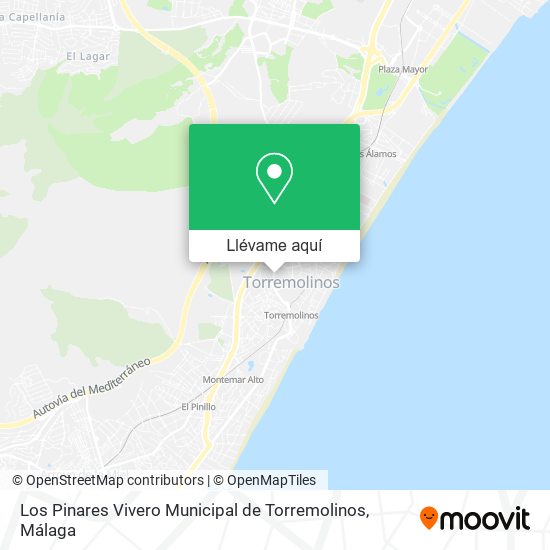 Mapa Los Pinares Vivero Municipal de Torremolinos