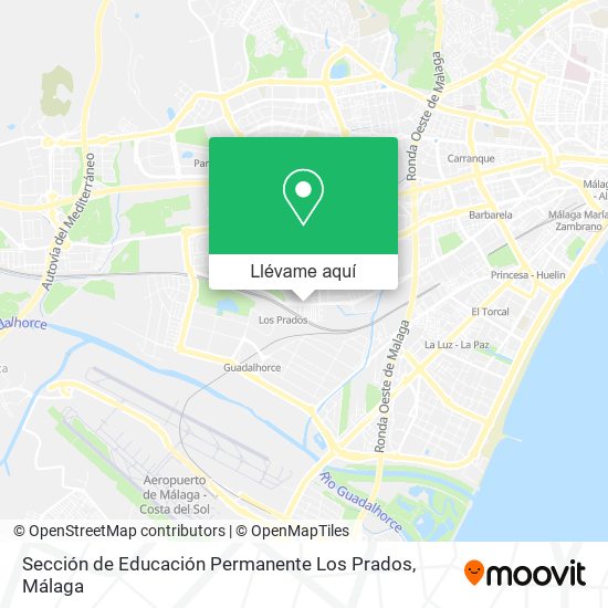 Mapa Sección de Educación Permanente Los Prados