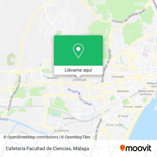 Mapa Cafetería Facultad de Ciencias