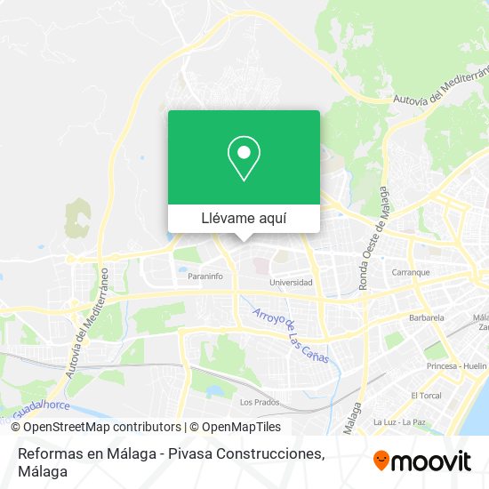 Mapa Reformas en Málaga - Pivasa Construcciones
