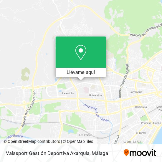 Mapa Valssport Gestión Deportiva Axarquia