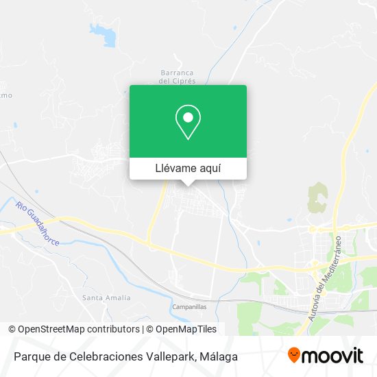 Mapa Parque de Celebraciones Vallepark
