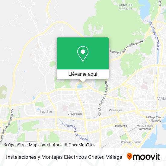 Mapa Instalaciones y Montajes Eléctricos Crister