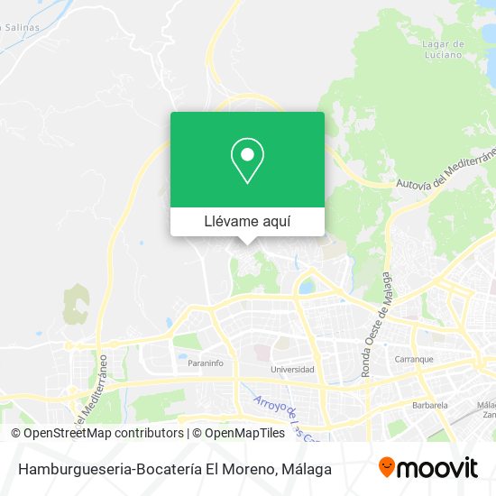 Mapa Hamburgueseria-Bocatería El Moreno
