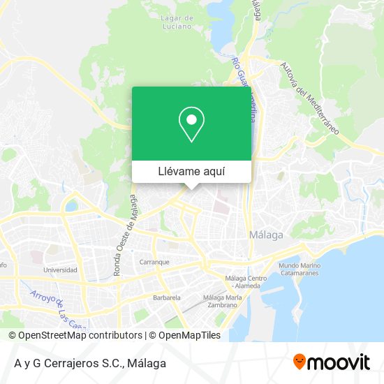 Mapa A y G Cerrajeros S.C.