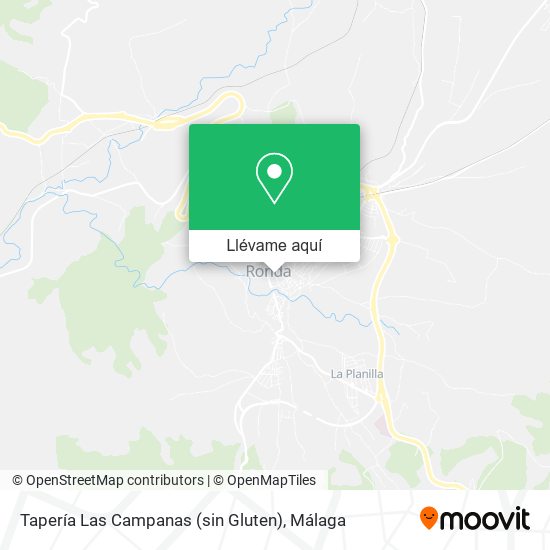 Mapa Tapería Las Campanas (sin Gluten)