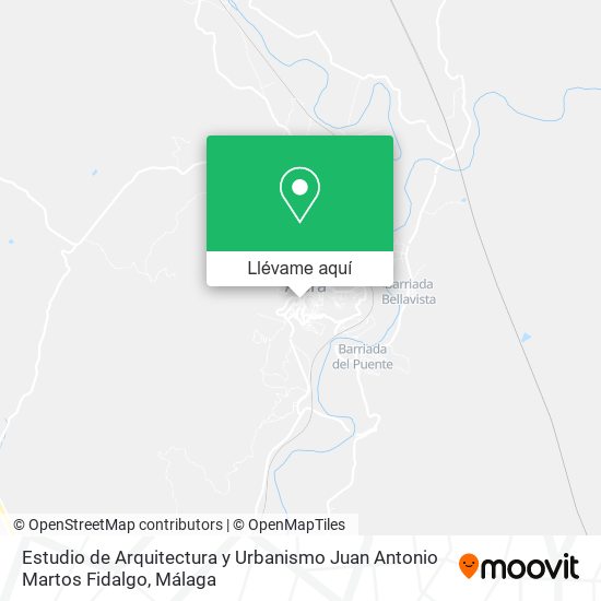 Mapa Estudio de Arquitectura y Urbanismo Juan Antonio Martos Fidalgo